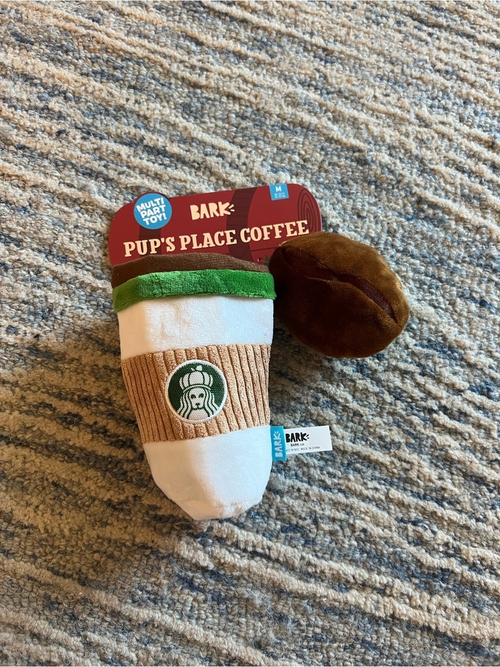 Bark Pup’s Place Coffee Dog Toy NWT